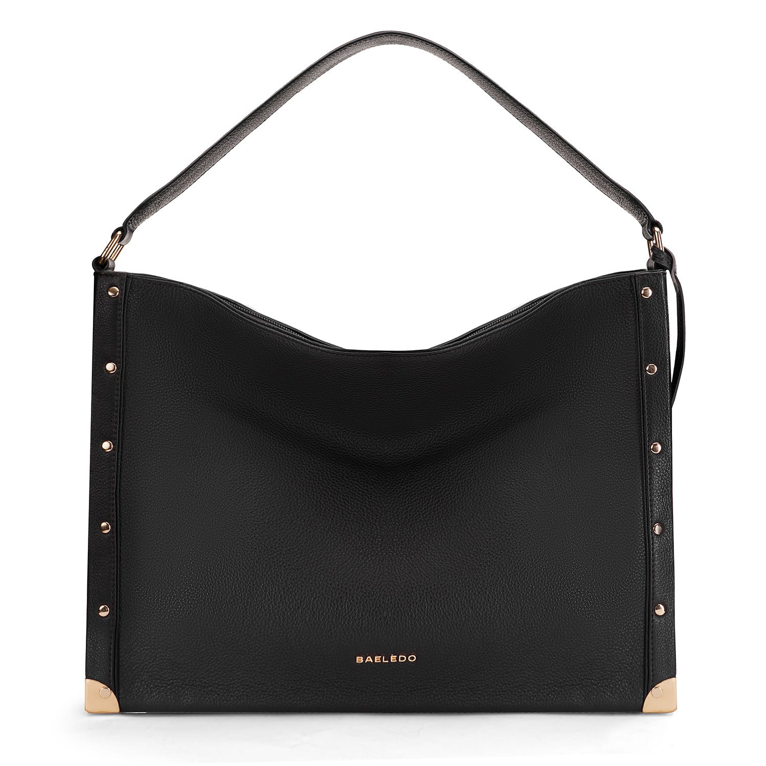 Edbury Studded Leather Shoulder Bag Black | ALLSAINTS